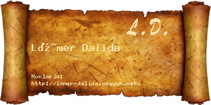 Lámer Dalida névjegykártya